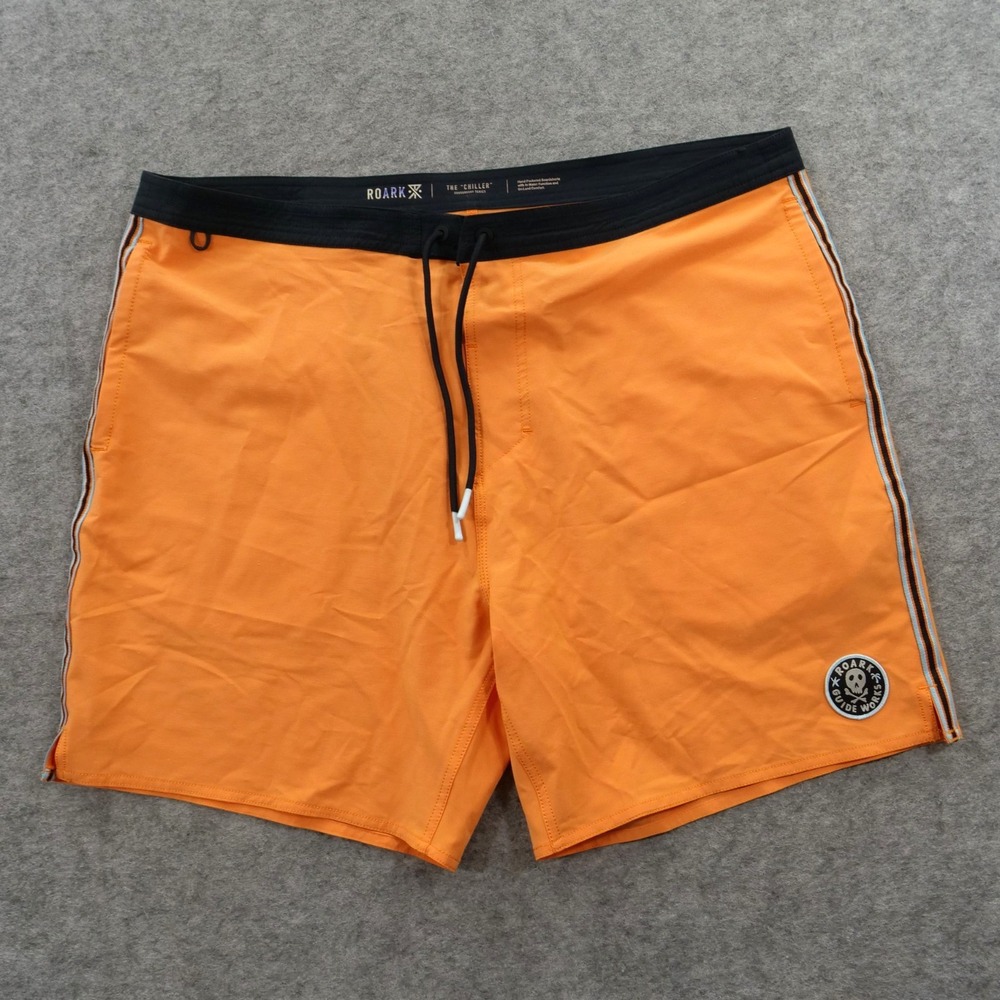 Roark Board Shorts Mens 38 Orange Board Swim Activewear Drawstring